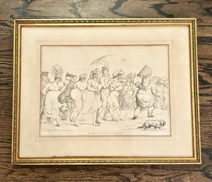 Vintage Thomas Rowlandson (1756 - 1827)  Returning From The Review, Print