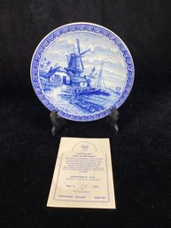 Boch Delft Windmill Plate