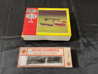 Vintage, New, STEAM LOCO MOTIVE AND DEPOT BUILDING KIT