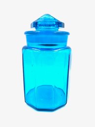 Vintage Colony Blue Glass Canister