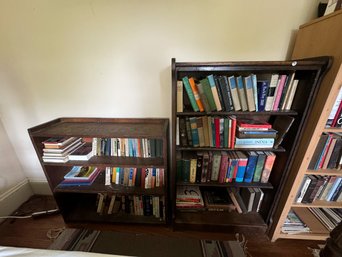 TWO OAK BOOKCASES