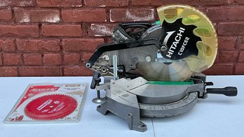 Hitachi C10FCE2 10 Inch Compound Miter Saw With Diablo Fine Finish Blade