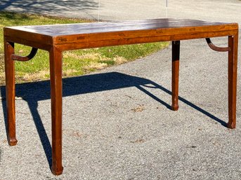 An Elegant Late Qing Dynasty Console With Butressed Legs