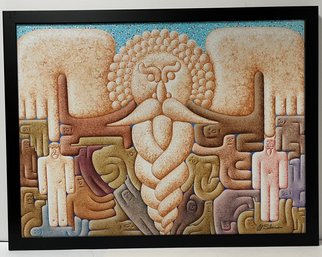 Large Framed Print On Canvas - Al Sherman - Cookie Cutter Men & Their Creator - Colorful - 24.75 X 32.5