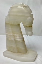 Marble Horse Head Bookend