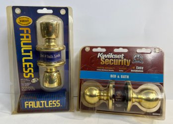 2 Brand New Packs Of Brass Door Knobs