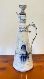 A Pretty Vintage DELFT Liquor Decanter