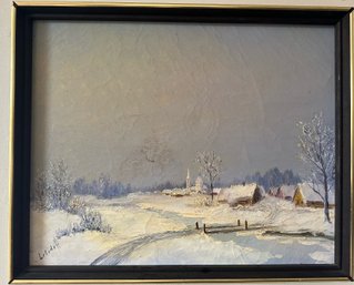 Winter-scape Oil Painting Signed Lebedeff