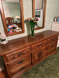 Renaissance Inspired Oversized Dresser With Matching Mirrors