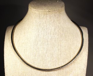 FINE STERLING SILVER CHOKER NECKLACE ITALIAN 925 SILVER