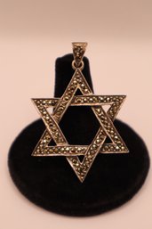 Sterling With Marcasites Star Of David Pendant