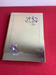 Vintage Metal Floral Painted Address Book