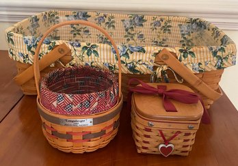 Three Longaberger Baskets