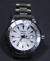 Contemporary INVICTA Men's Stainless Steel Meteorite Wristwatch