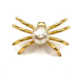 Vintage Carolee Designer Pearl Color Spider Pin/brooch