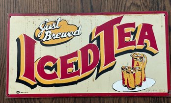 Vintage Metal Ice Tea Sign