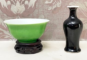 A Pairing Of Antique Asian Ceramics