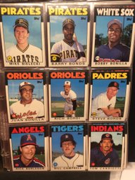 1986 Topps Traded Set In Sheets/Binder With Bonds/Canseco Rookies - M