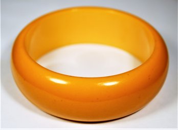 Wide Butterscotch Bakelite Vintage Bangle Bracelet