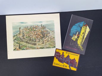 Signed Print  Of The Cite' Carcassonne