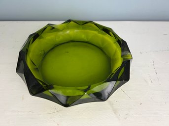 MCM Green Glass Ashtray