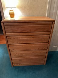 Tall 5-drawer Oak Dresser