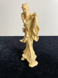 Vintage Chinese Solid Resin Figurine Hand Carved