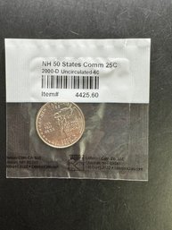 2000-D Uncirculated NH 50 States Commemorative Quarter In Littleton Package