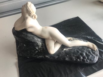 Beautiful Lady Sculpture, 18 Inch Long , 10 1/2 Inch High, 6 Inch Wide