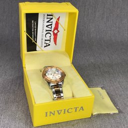 Brand New $295 INVICTA Mid Size Two Tone Chronograph Watch - From Invicta Angel Collection - Box / Booklets