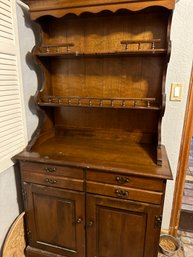 2 Piece Hutch With Plate Racks On Top