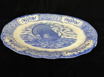 Wales Made In Japan Blue And White Turkey Platter