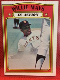 1972 Topps Willie Mays In Action - K