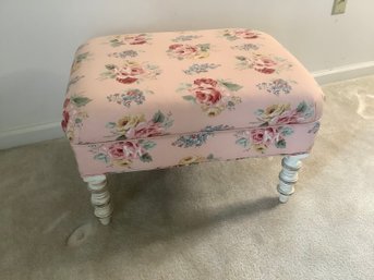 Brandywine Design Furniture Calico Corners Pink Floral Ottoman