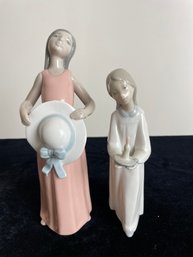 Pair Of Lladro Ceramic Figurines