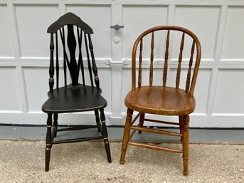 Two Stand Alone Chairs - Victorian & Windsor