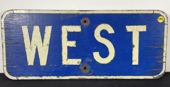 REFLECTIVE 1950S WOODEN STREET SIGN