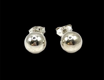 Vintage Sterling Silver Ball Stud Earrings