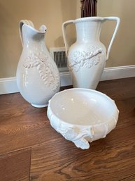 Italian Pitcher , Vase , Bowl