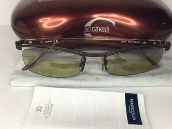 Fantastic Brand New $189 Unisex ROBERTO CAVALLI / JUST CAVALLI Sunglasses With Hard Case, Cloth & Booklet