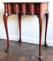 A Vintage Burl Mahogany George II Style Occasional Table