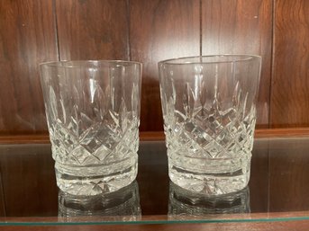 Pair Of Waterford Lismore Tumblers. 3 12' Tall