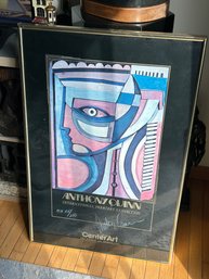 Fine Vintage Gallery Poster- Signed By Famed Actor And Artist ANTHONY QUINN- Zorba The Greek