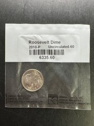 2010-P Uncirculated Roosevelt Dime In Littleton Package