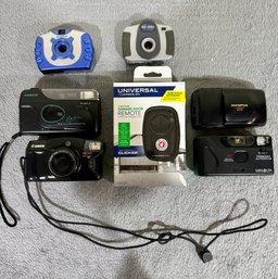 Lot Of Assorted Cameras - Including Canon - Minolta & Olympus