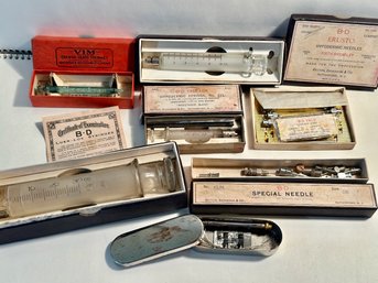 Vintage Hudson River Psychiatric Center B&D Hypodermic Syringes