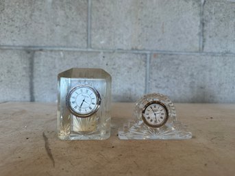 Set Of 2 Waterford Crystal Clocks