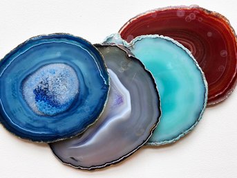 A Set Of 4 Ancient Geode Coasters