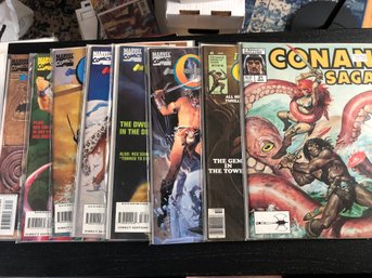8 Random Conan Saga Comics.  Lot 208