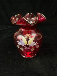 Fenton Art Glass CRANBERRY Vase